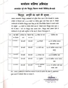 बिरसिंहपुर पाली क्षेत्र में 12 से 16 अक्टूबर तक बिजली आपूर्ति रहेगी प्रभावित 2 IMG 20251011 WA0024 News E 7 Live