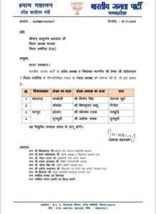 उमरिया जिले में भाजपा संगठन हुआ सक्रिय, बनाए गए चार नए मंडल अध्यक्ष 2 IMG 20251127 WA0031 News E 7 Live