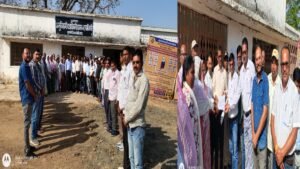 Sidhi news:प्रदेशव्यापी आन्दोलन को सफल बनाने के लिए कुसमी मे शिक्षको ने सौंपा ज्ञापन