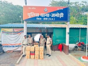 Sidhi news: जमोड़ी पुलिस की बड़ी कार्यवाही : बोलेरो वाहन से 25 पेटी बीयर जप्त, अवैध शराब परिवहन करते आरोपी गिरफ्तार