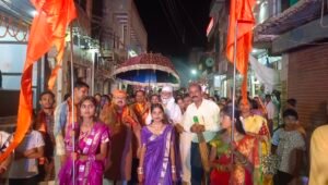 श्रद्धा और भक्ति से गूंजा पाली नगर, साँई बाबा मंदिर की 21वीं वर्षगांठ पर निकली भव्य पालकी यात्रा