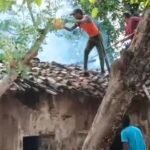 शॉर्ट सर्किट से लगी भीषण आग, गरीब परिवार का आशियाना और गृहस्थी का सामान जलकर खाक