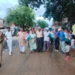 कुसमी में राहुल गांधी की गिरफ्तारी व छात्रों पर लाठीचार्ज के विरोध में कांग्रेस का पैदल मार्च